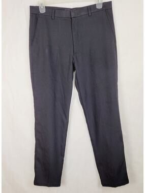 Oobe black straight leg trouser dress pants size 34/32 mens Career Quiet Luxury